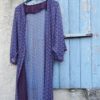 Kimono long bleu violet