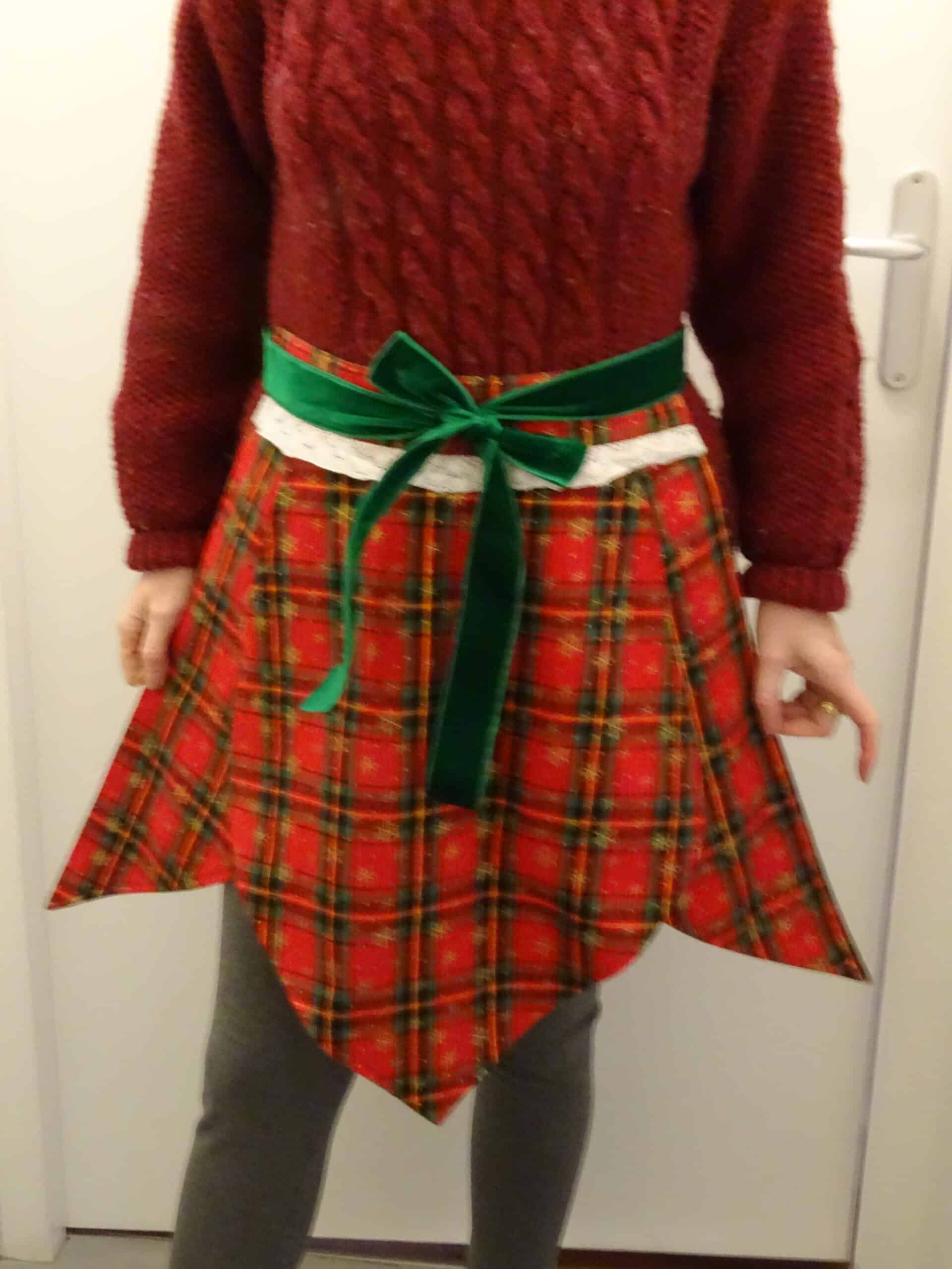 Tablier de noël original Rouge